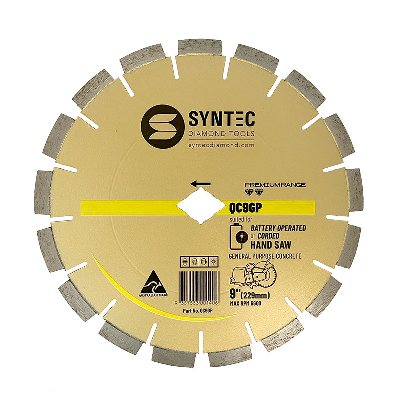 Diamond Blades Premium Range for Cordless Quick Cut Saw Syntec